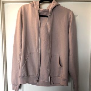 Light pink American apparel zip up